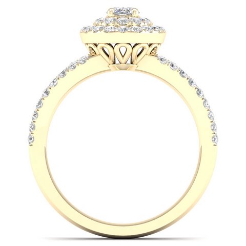 14K 1.00CT D-CERTIFIED RING