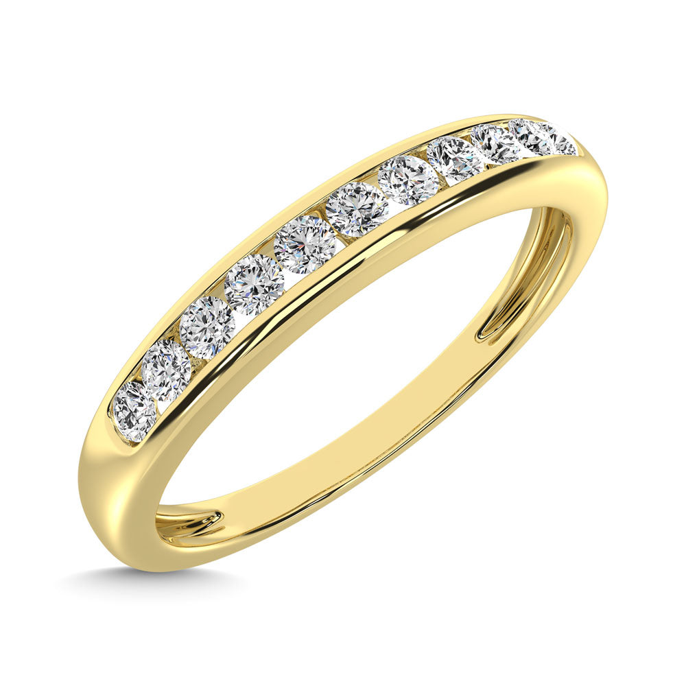 10K Yellow Gold 1/4 Ct.Tw. Diamond Anniversary Band