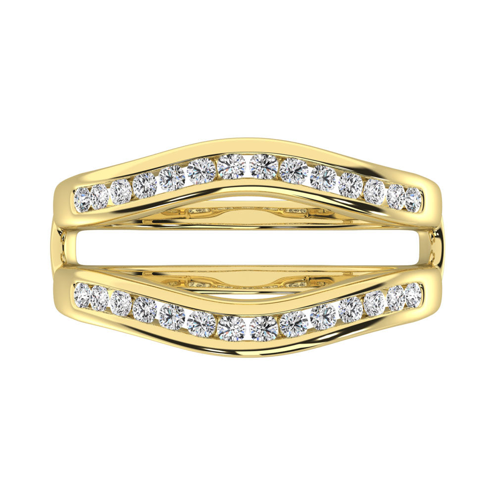Diamond 1/2 Ct.Tw. Guard Ring in 10K Yellow Gold