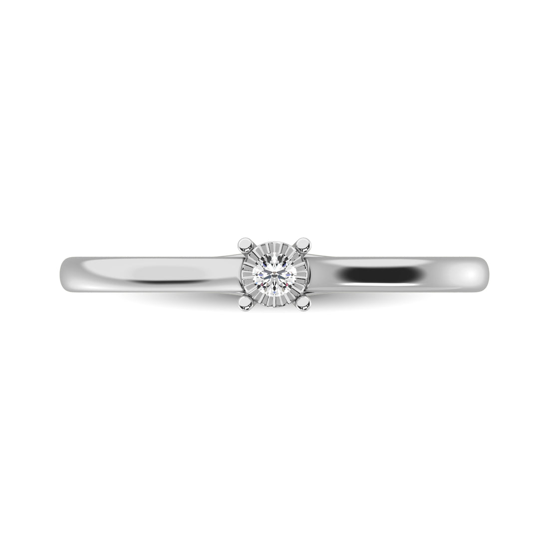 10K White Gold 1/20 Ct.Tw. Diamond Solitaire Engagement Ring