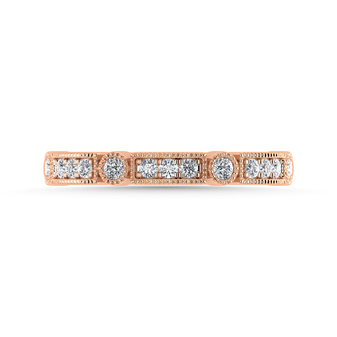Diamond 1/4 Ct.Tw. Stack Band in 14K Rose Gold