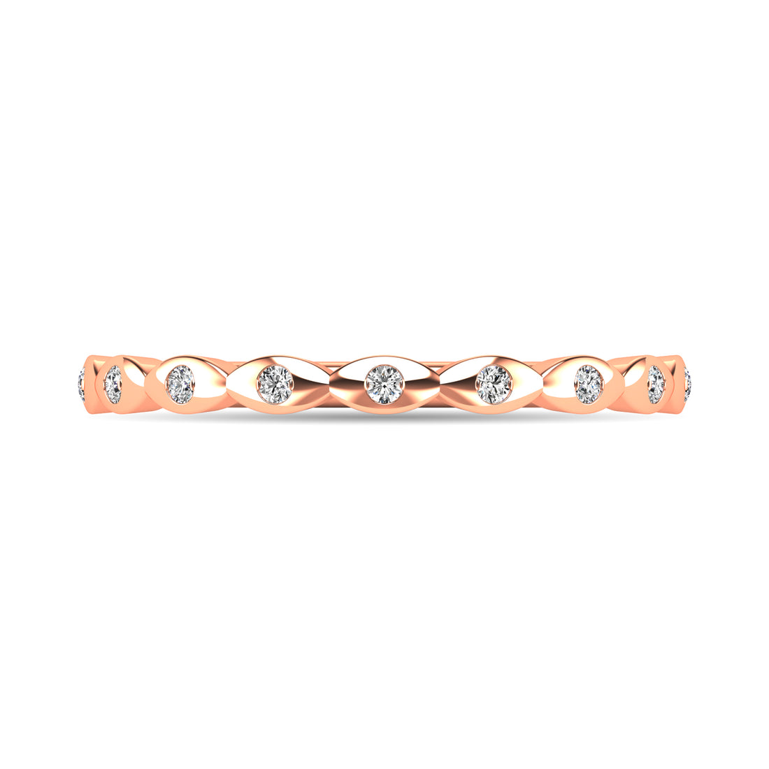 Diamond 1/10 ct tw Stackable Ring in 10K Rose Gold