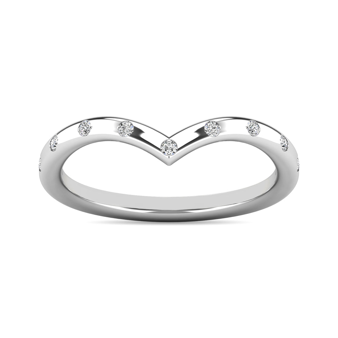 Diamond 1/10 ct tw Stackable Ring in 10K White Gold