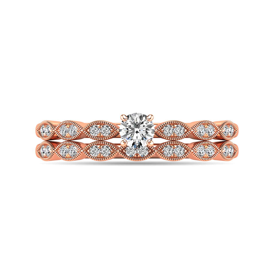 Diamond 1/3 ct tw Bridal Ring in 10K Rose Gold
