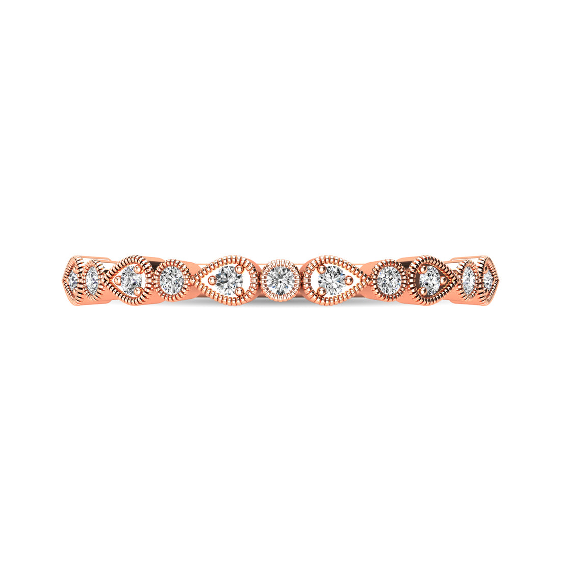 Diamond 1/10 ct tw Stackable Ring in 10K Rose Gold