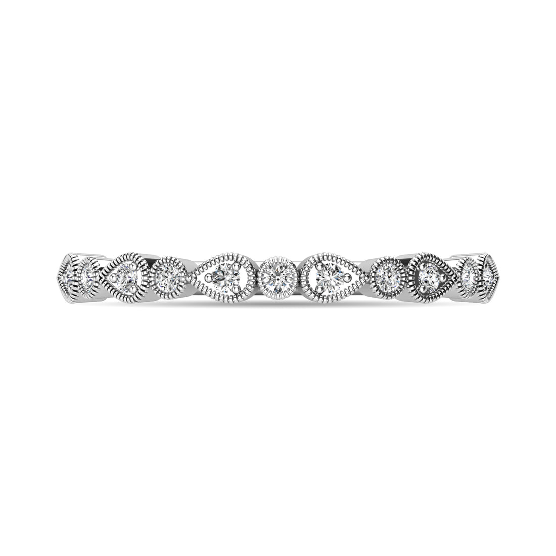 Diamond 1/10 Ct.tw Stackable Ring in 10K White Gold