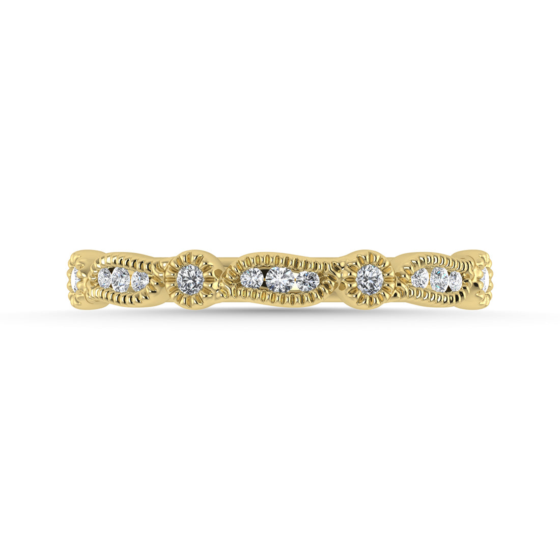 Diamond 1/6 Ct.Tw. Stackable Band in 14K Yellow Gold