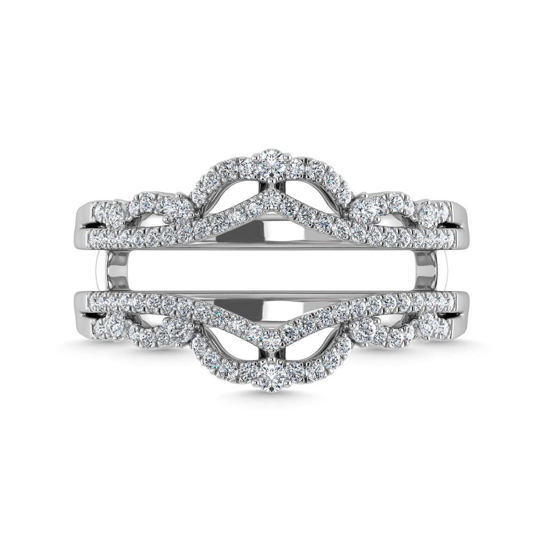 Diamond 1/3 Ct.Tw. Guard Ring in 14K White Gold
