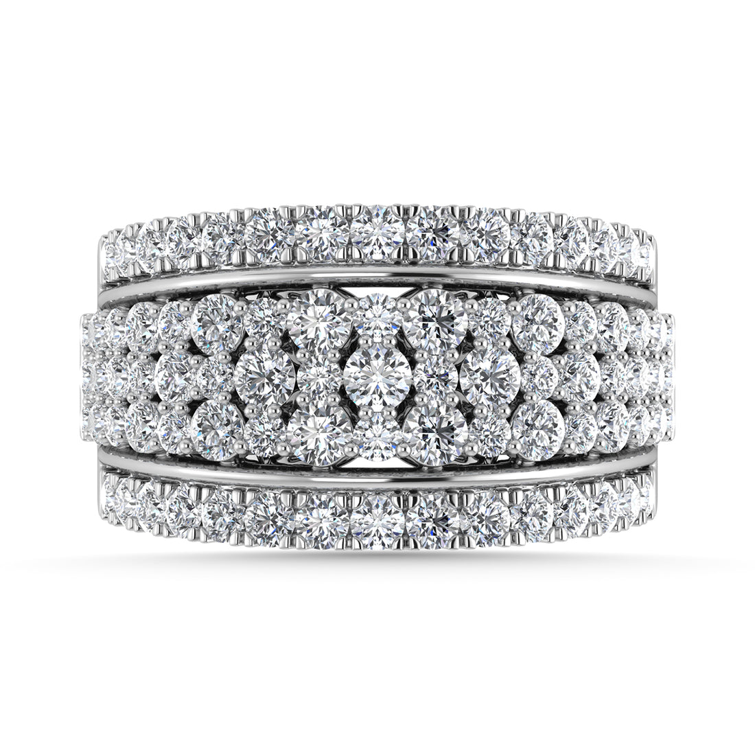 Diamond 2 Ct.Tw. Fashion Ring in 14K White Gold