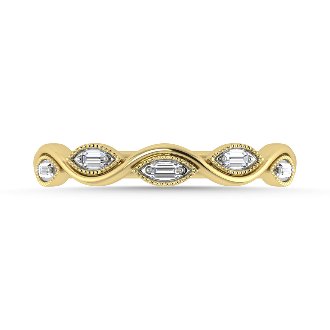 Diamond 1/20 Ct.Tw. Stack Band in 10K Yellow Gold
