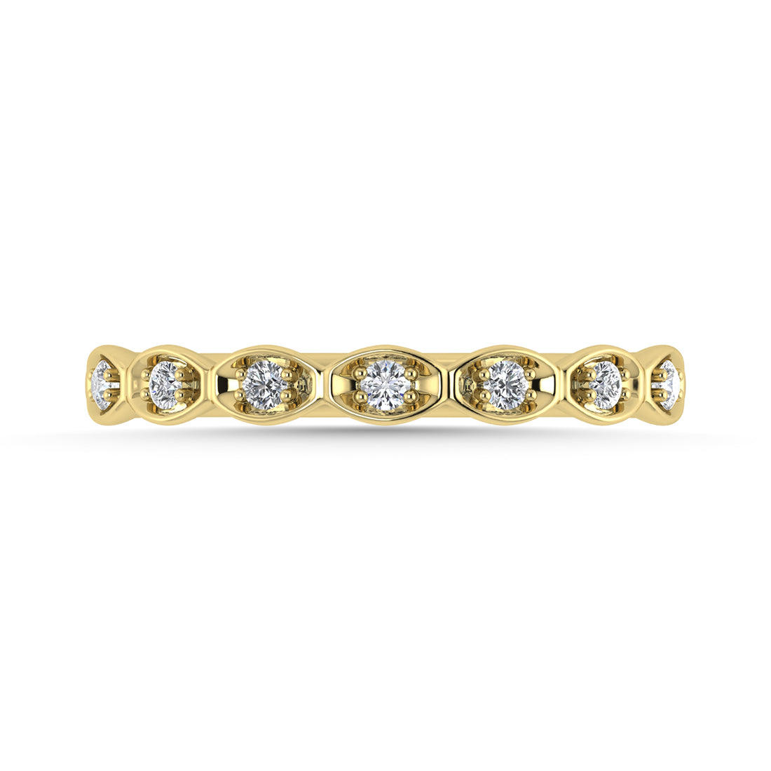 Diamond 1/10 Ct.Tw. Stack Band in 10K Yellow Gold