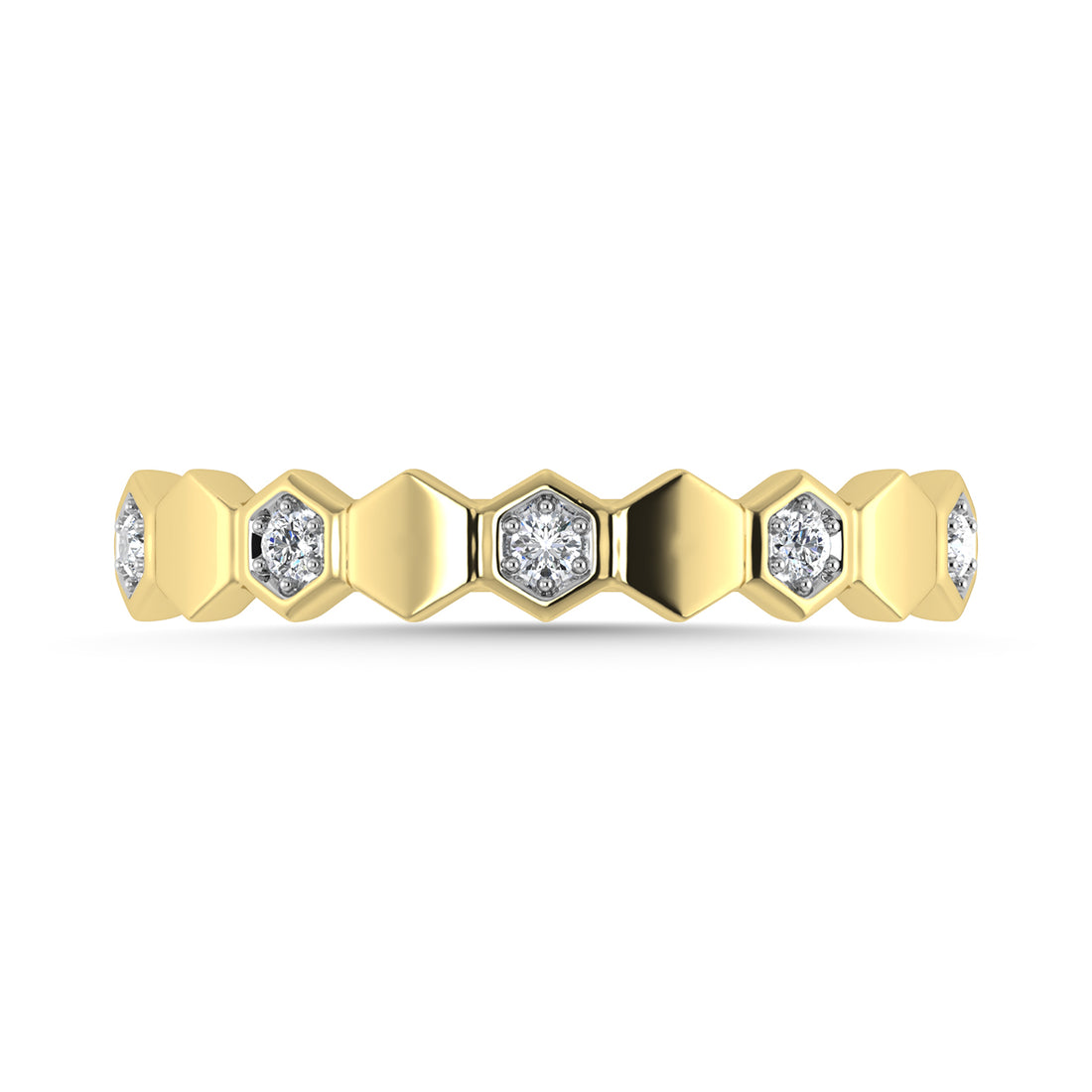 Diamond 1/10 Ct.Tw. Stack Band in 10K Yellow Gold