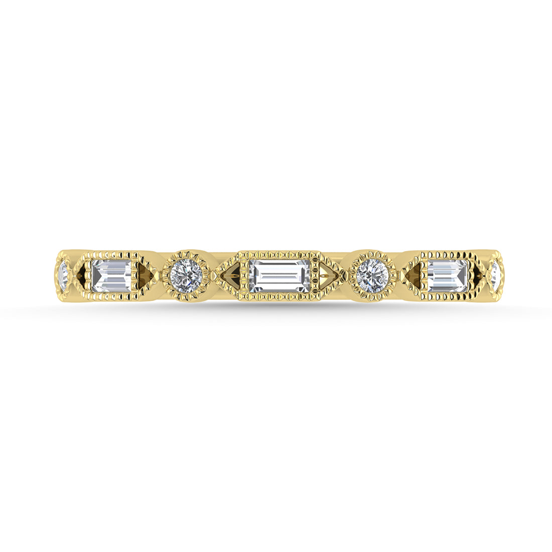 Diamond 1/6 Ct.Tw. Stack Band in 10K Yellow Gold
