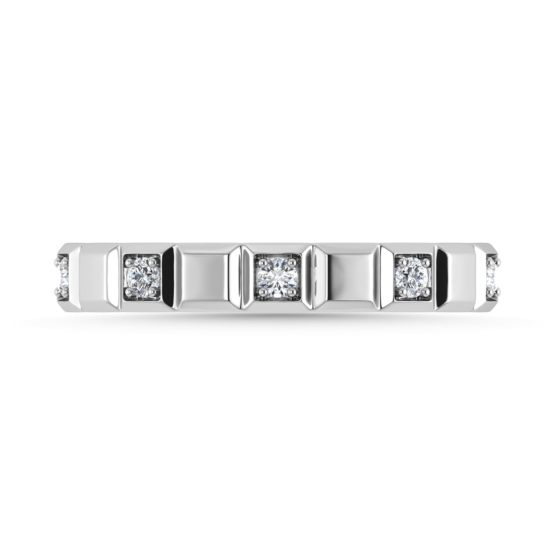 Diamond 1/8 Ct.Tw. Stack Band in 14K White Gold