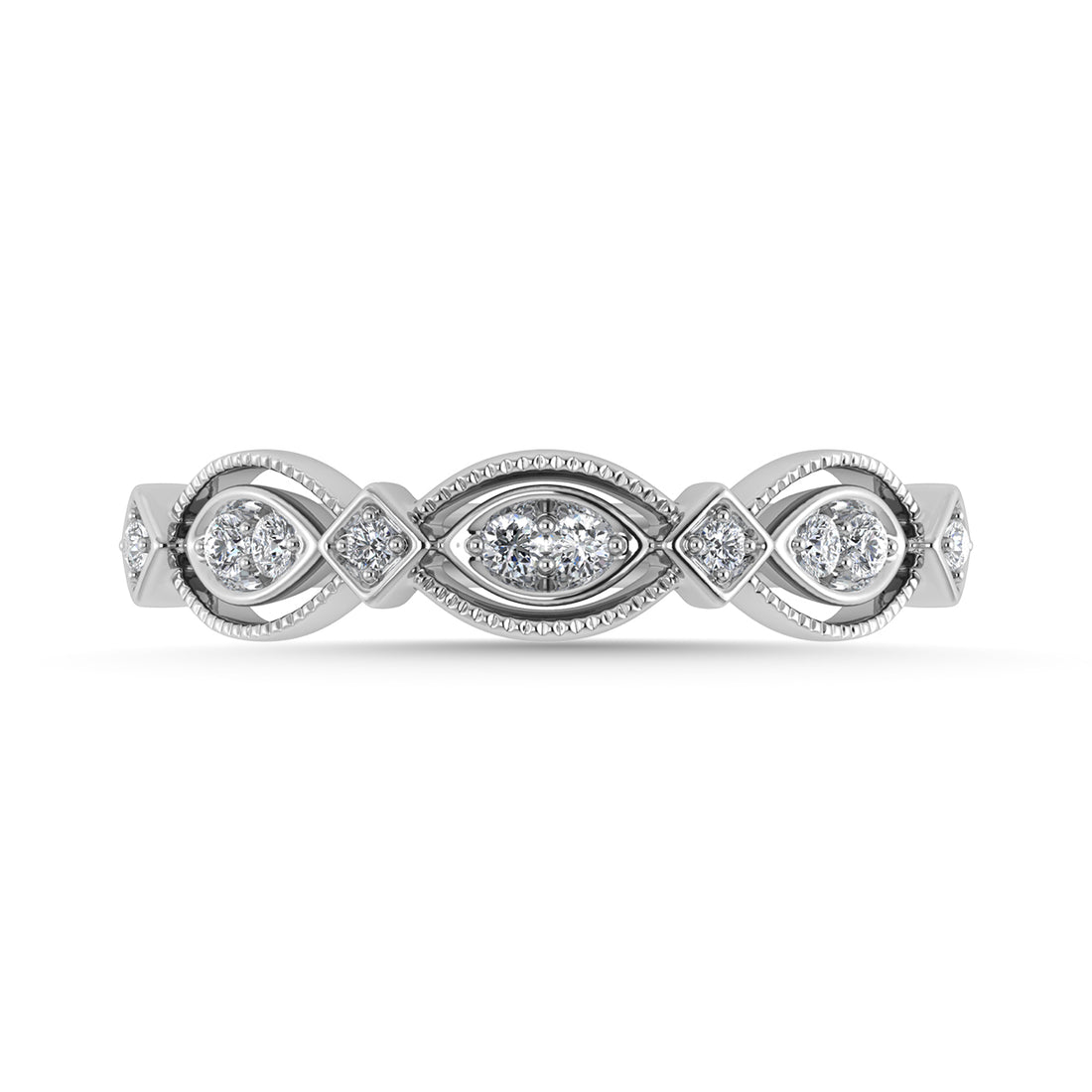 Diamond 1/6 Ct.Tw. Stack Band in 14K White Gold