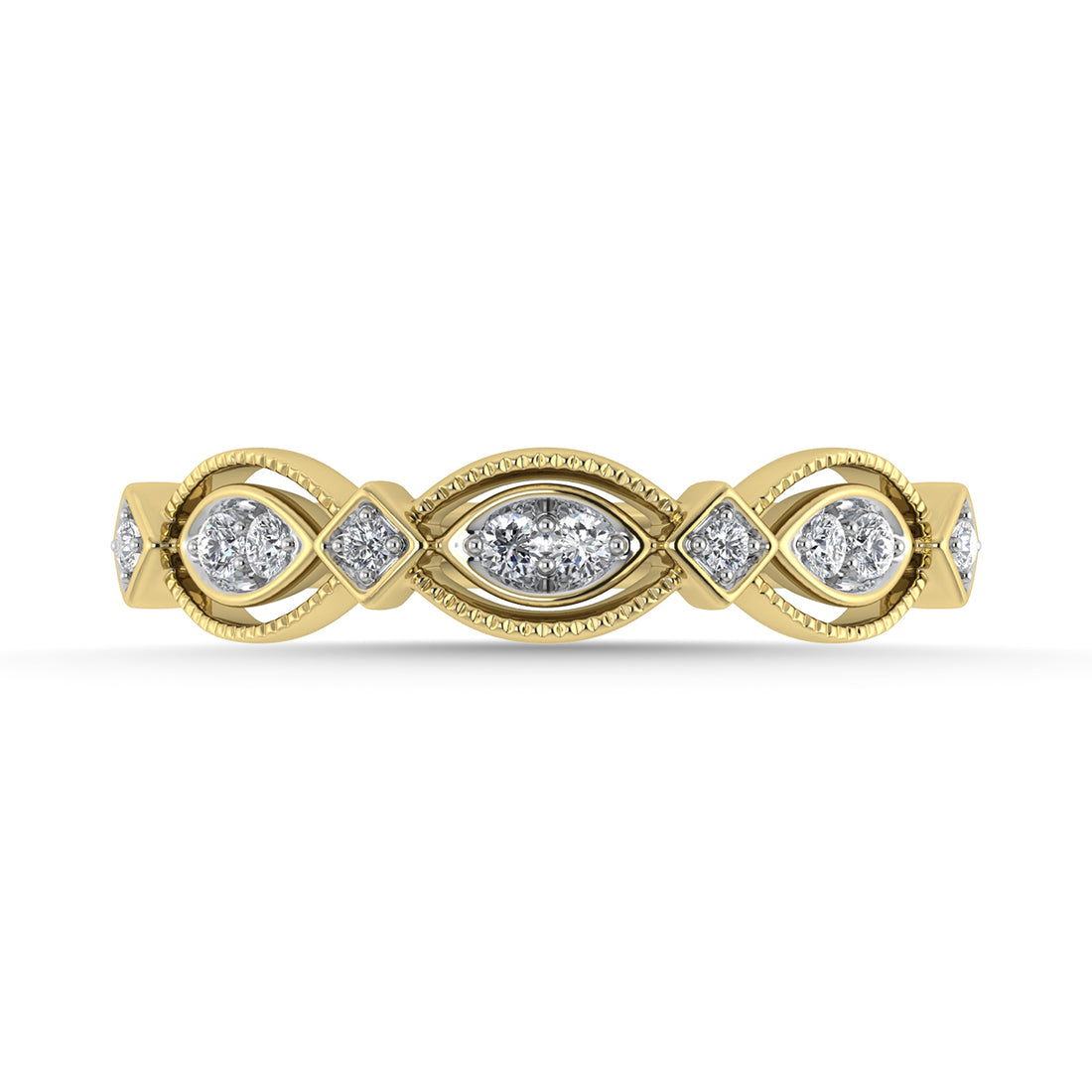 Diamond 1/6 Ct.Tw. Stack Band in 14K Yellow Gold