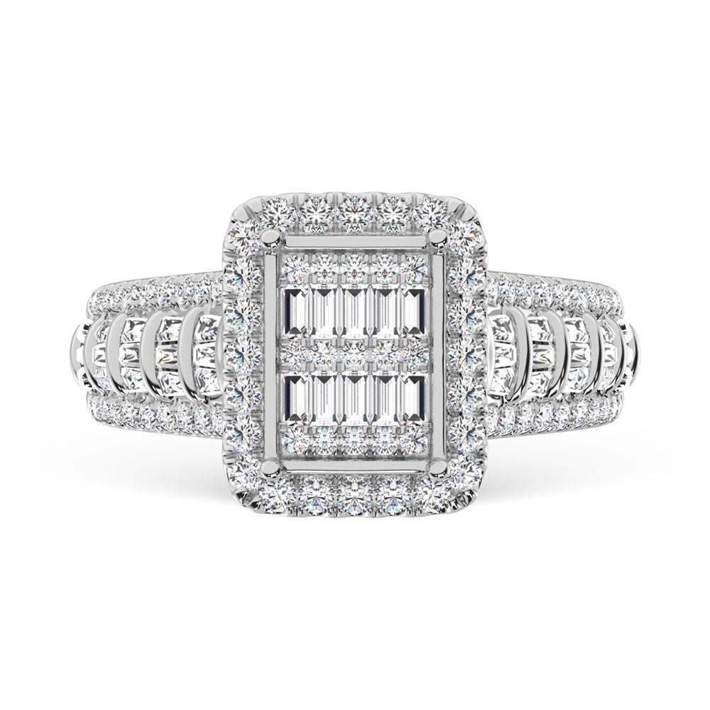 14K White Gold Diamond 1 Ct.Tw. Engagement Ring