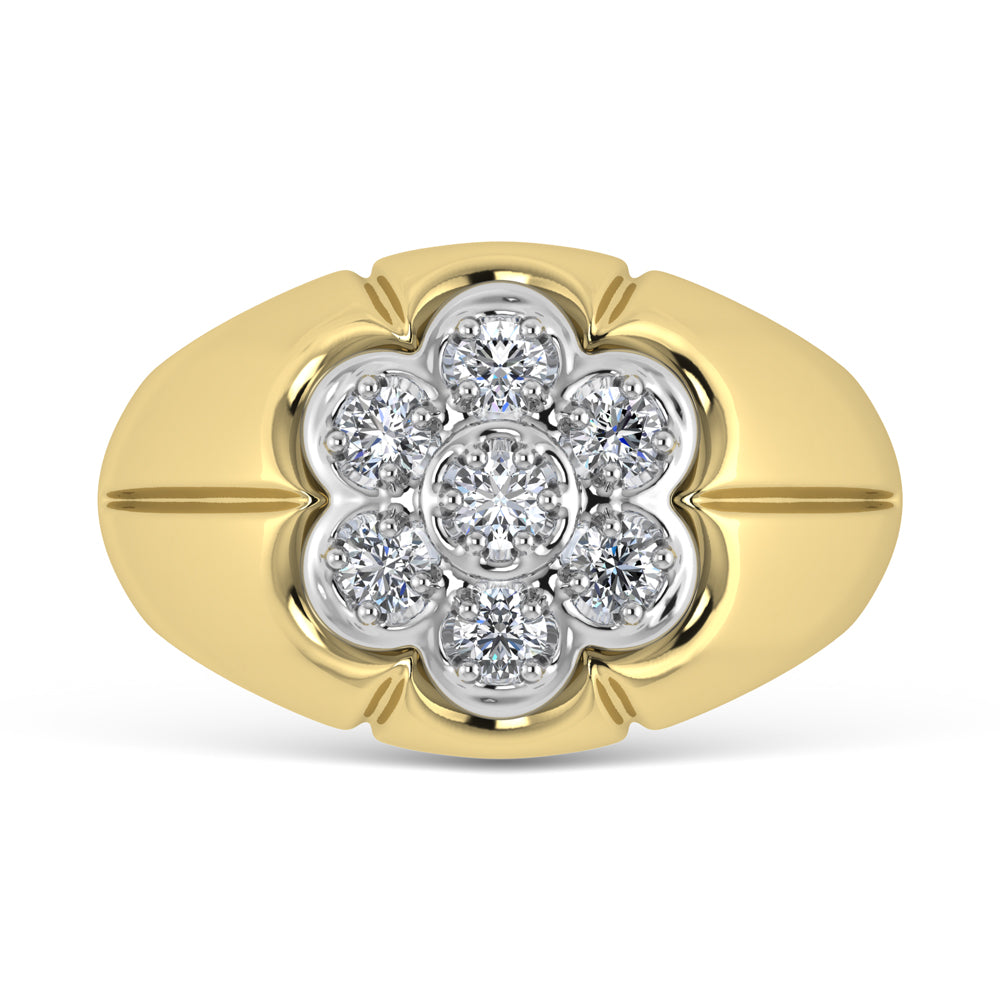 10K Yellow Gold Diamond 1/2 Ct. Tw. Mens Fashion Ring