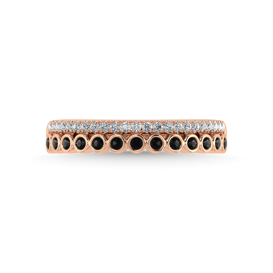 14K Rose Gold Diamond 1/3 Ct.Tw. Stackable Band