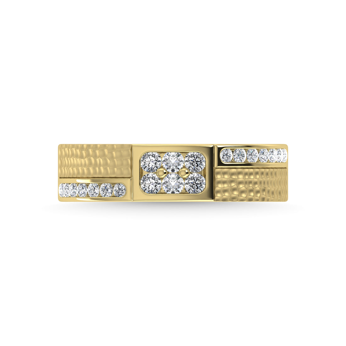 14K Yellow Gold Diamond 3/8 Ct.Tw. Mens Band
