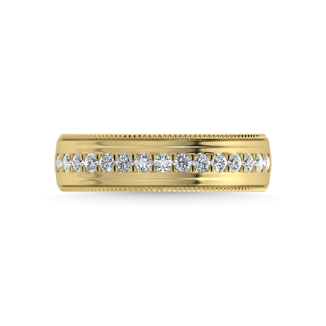 14K Yellow Gold Diamond 1/2 Ct.Tw. Mens Band