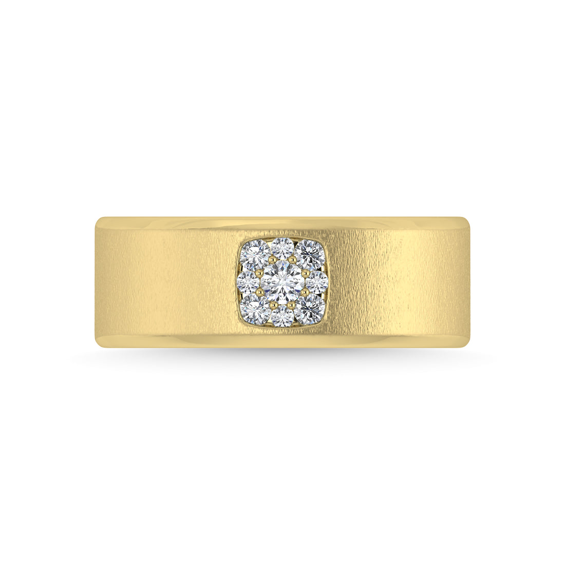 14K Yellow Gold Diamond 1/4 Ct.Tw. Mens Band