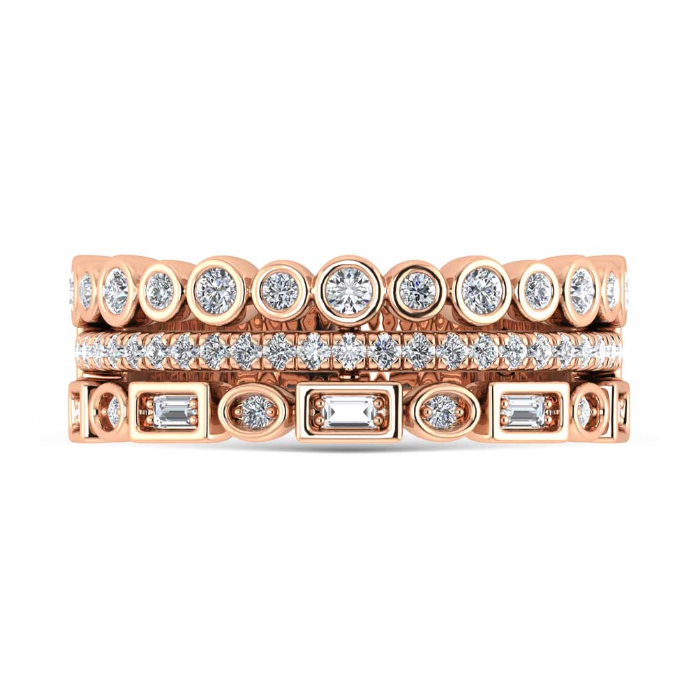 14K Rose Gold Diamond 1/2 Ct.Tw. Fashion Ring