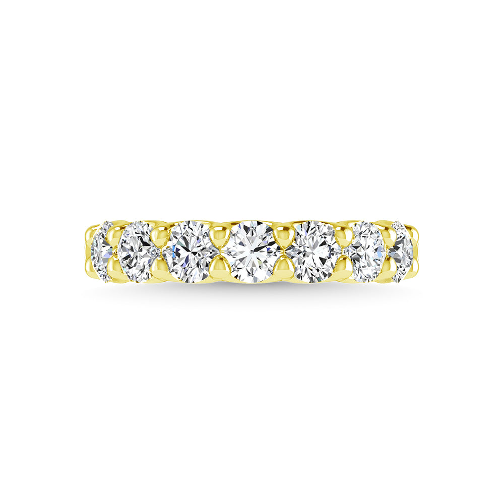14K White Gold Lab Grown Diamond 5/8 Ct.Tw. Round Shape Half Way wedding Band (size 6.5)