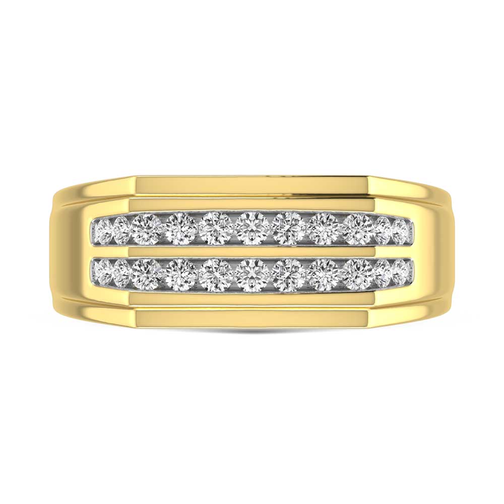 14K Yellow Gold Lab Grown Diamond 2 Ct.Tw. Mens Ring