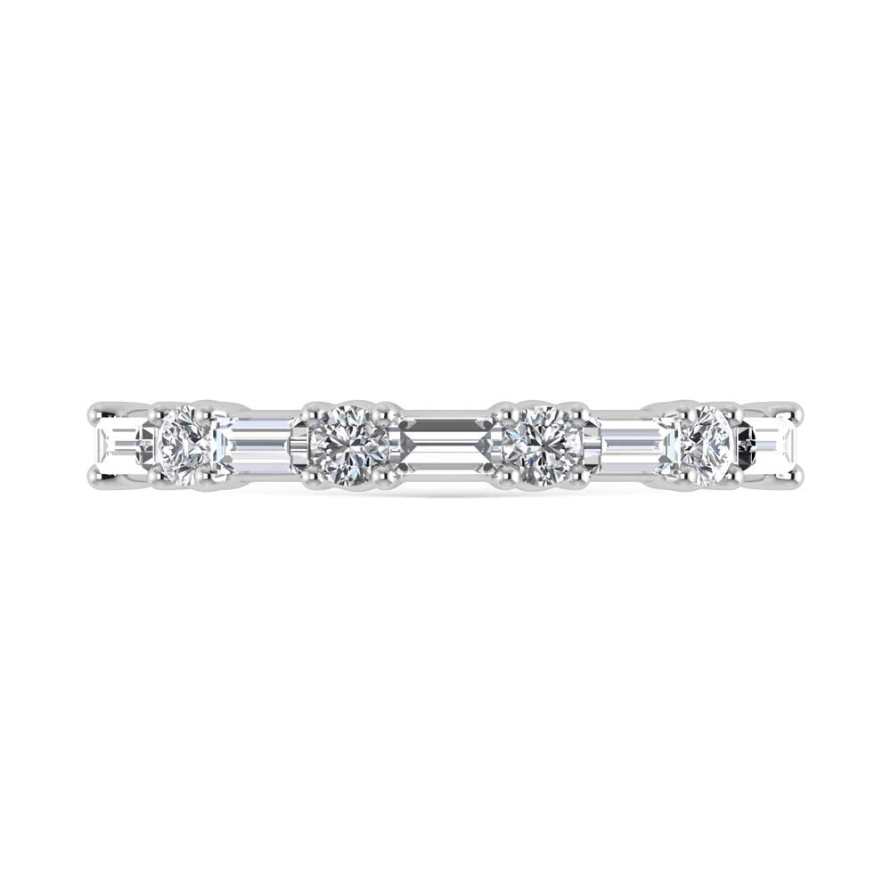 14K White Gold Lab Grown Diamond 1/3 Ct.Tw. Stackable Band