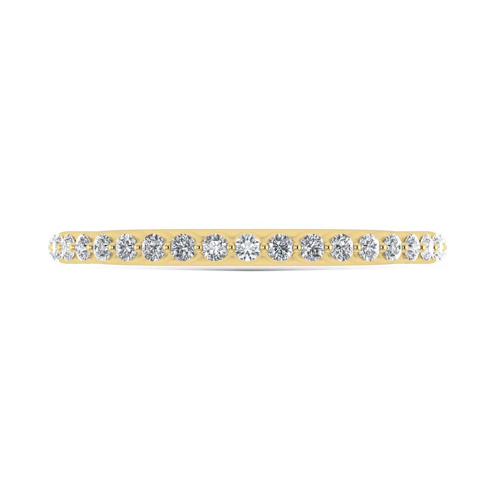 14K Yellow Gold Lab Grown Diamond 1/4 Ct.Tw. Stackable Band