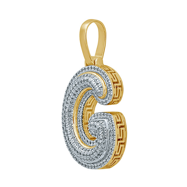 10K 0.31-0.43CT D-BUBBLE LETTER " G "