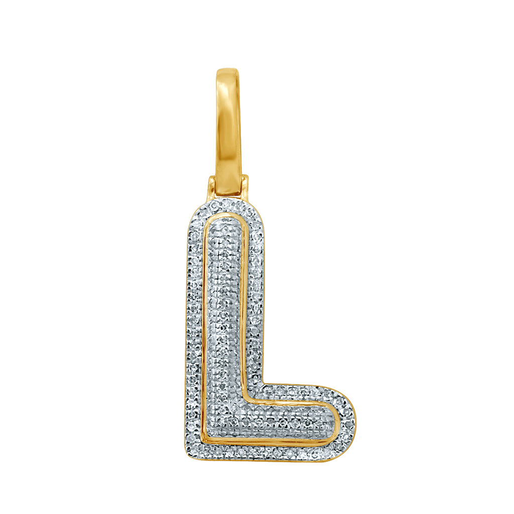 10KT 0.20-0.31 CT D-BUBBLE LETTER " L "