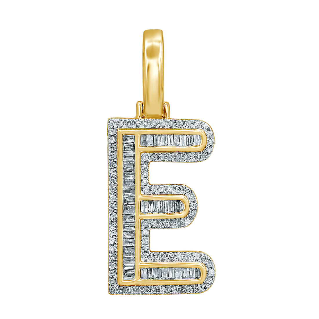 10KT 0.44- 0.47CT D-BAGUETTE INITIAL " E  "