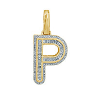 10KT 0.41- 0.49 CT D-BAGUETTES  INITIAL " P "