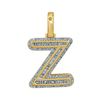 10KT 0.51-0.57CT D-BAGUETTE INITIAL " Z  "