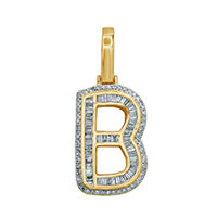 10KT 0.46- 0.56CT D-BAGUETTE INITIAL " B "