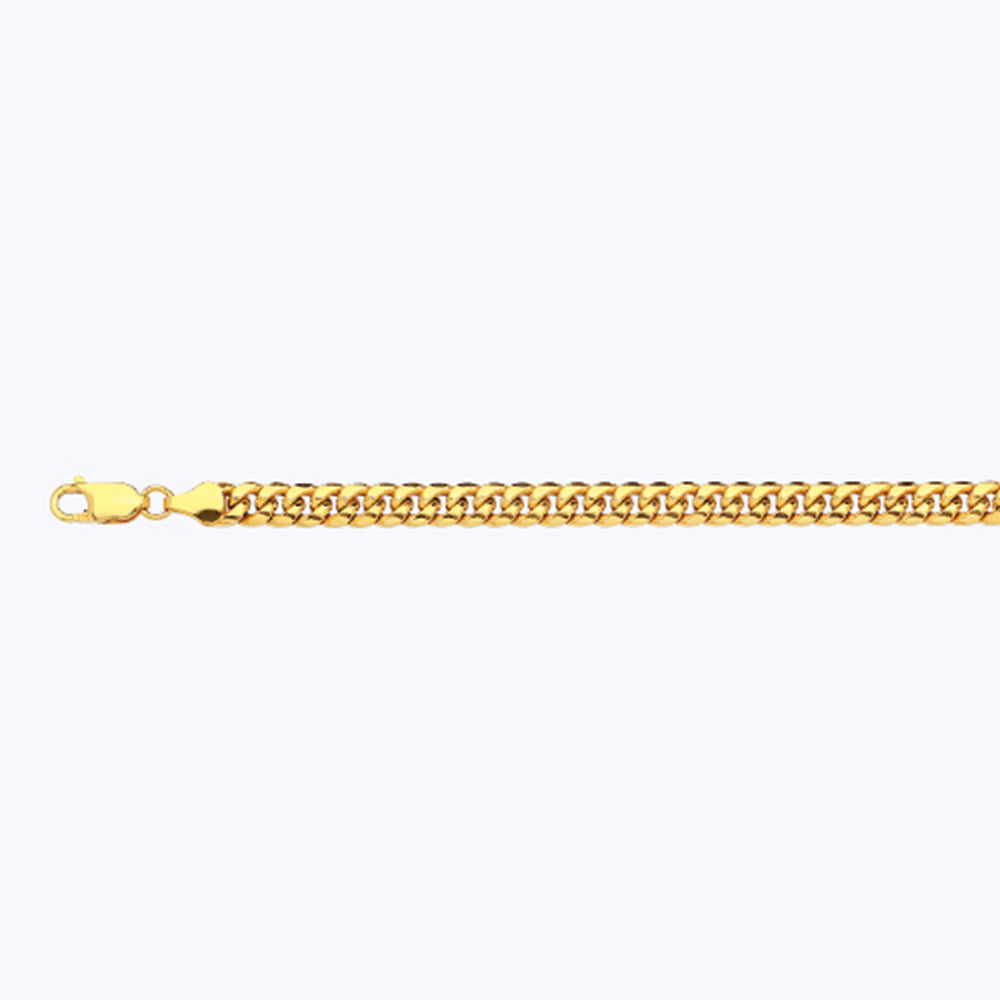 10K 6MM YELLOW GOLD HOLLOW MIAMI CUBAN 18" CHAIN NECKLACE (AVAILABLE IN LENGTHS 7" - 30")