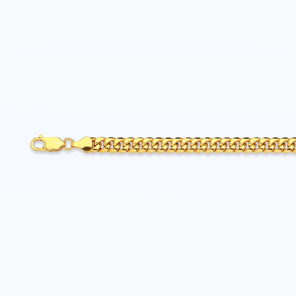 10K 3.75MM YELLOW GOLD HOLLOW MIAMI CUBAN 30" CHAIN NECKLACE (AVAILABLE IN LENGTHS 7" - 30")