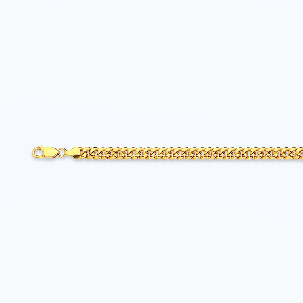 10K 3MM YELLOW GOLD HOLLOW MIAMI CUBAN 16" CHAIN NECKLACE (AVAILABLE IN LENGTHS 7" - 30")