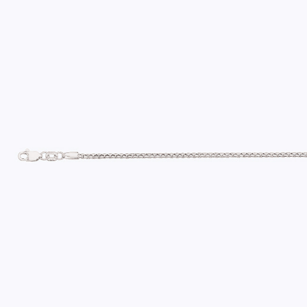 14K 2MM WHITE GOLD VENETIAN BOX 16" CHAIN NECKLACE (AVAILABLE IN LENGTHS 7" - 30")