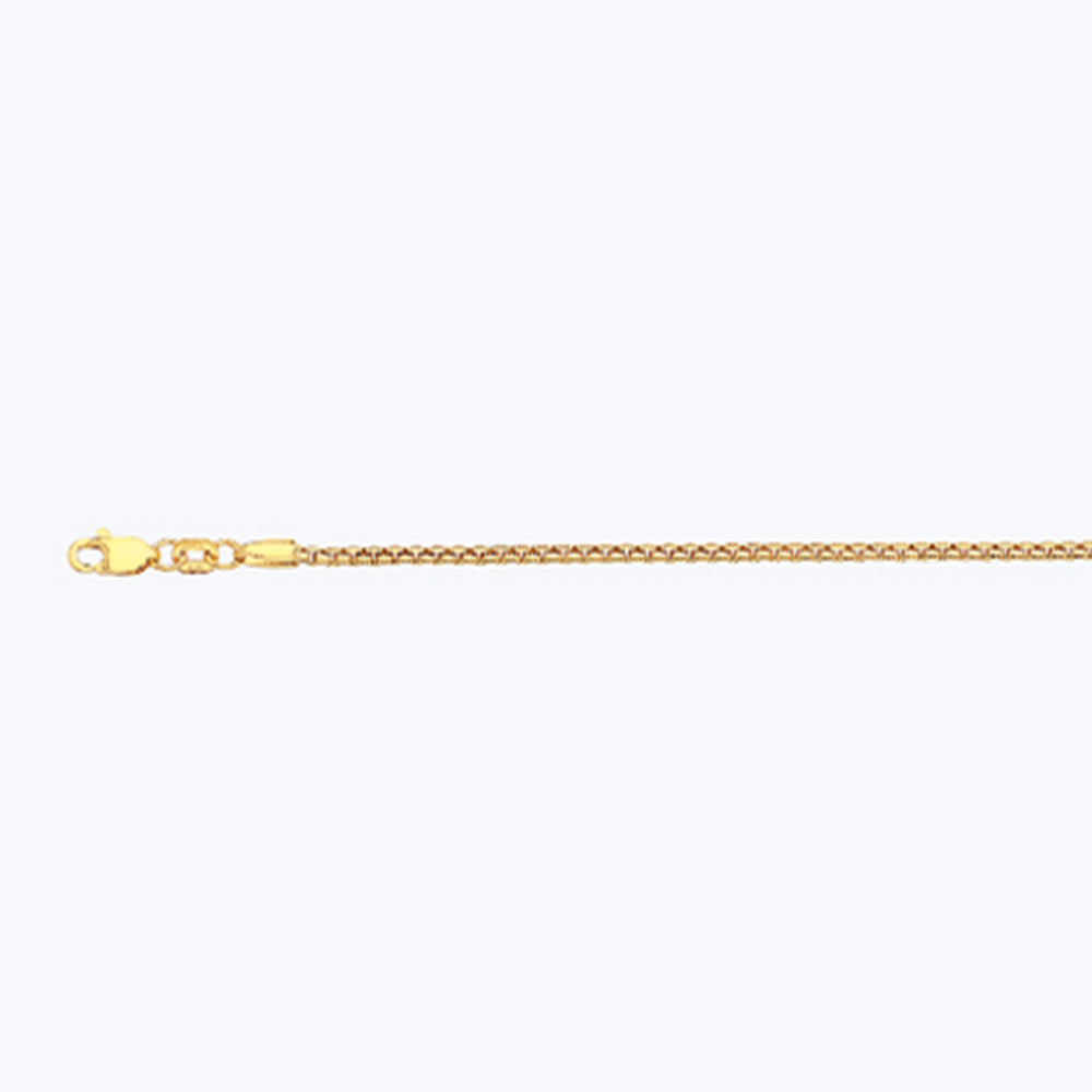 10K 2MM YELLOW GOLD VENETIAN BOX 16" CHAIN NECKLACE (AVAILABLE IN LENGTHS 7" - 30")