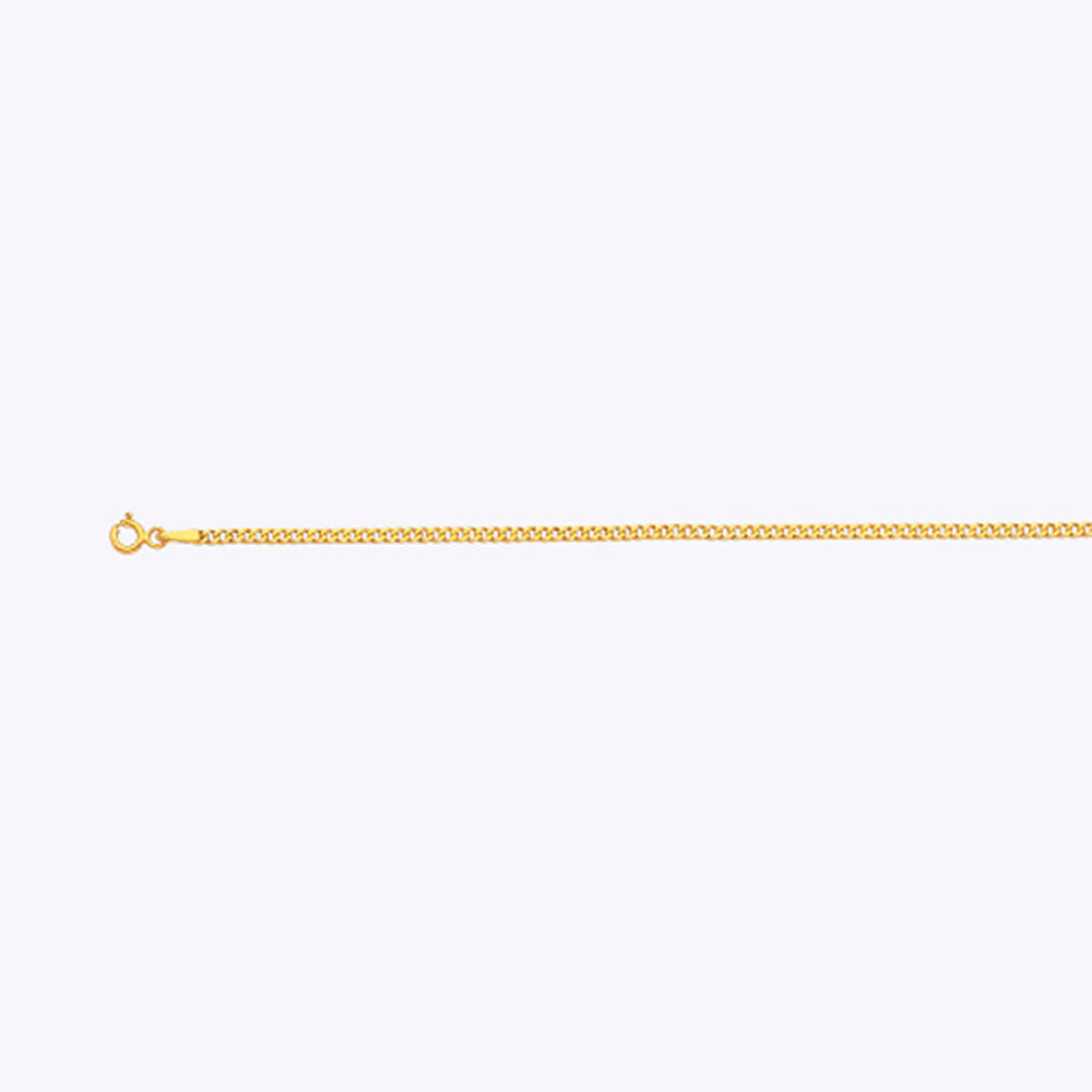 14K 2MM YELLOW GOLD HOLLOW CURB 16" CHAIN NECKLACE (AVAILABLE IN LENGTHS 7" - 30")