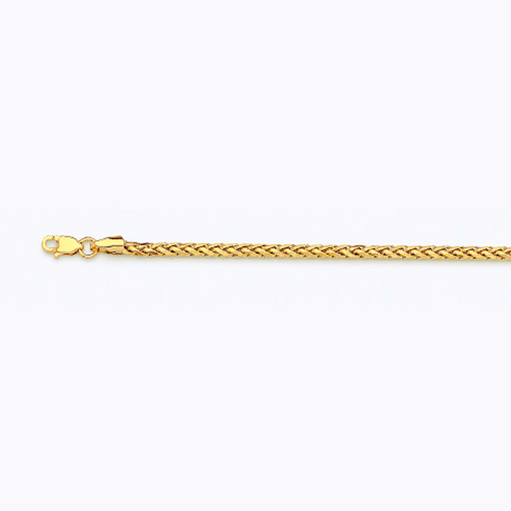 14K 2.5MM YELLOW GOLD PALM 16" CHAIN NECKLACE (AVAILABLE IN LENGTHS 7" - 30")