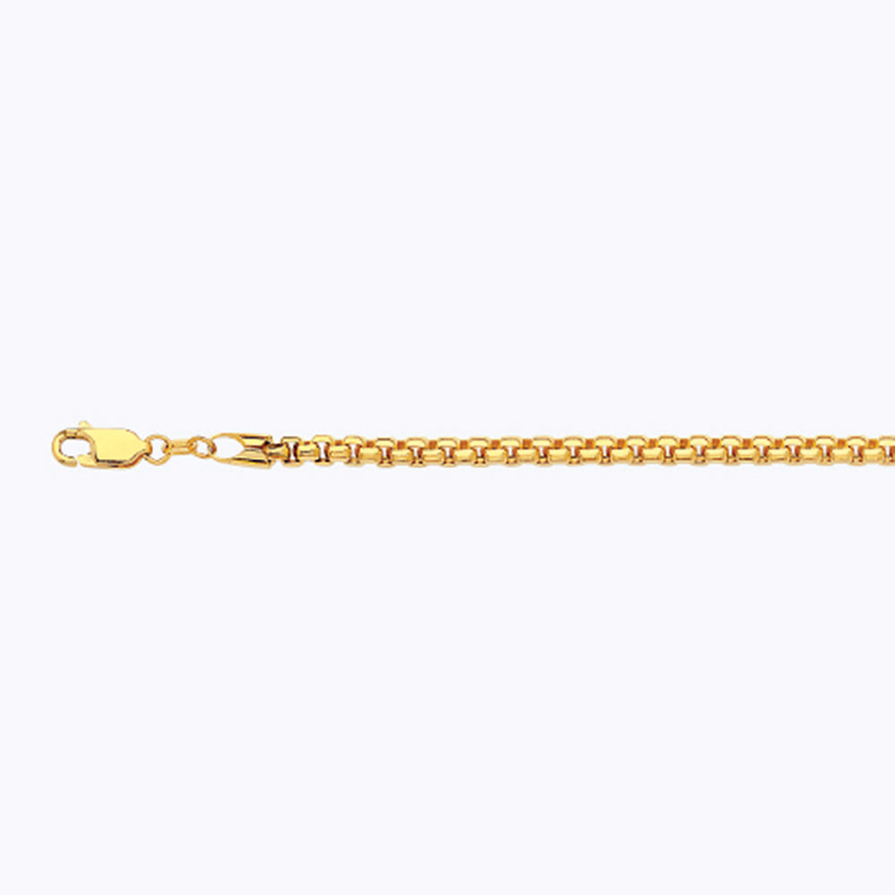 10K 3.5MM YELLOW GOLD VENETIAN BOX 16" CHAIN NECKLACE (AVAILABLE IN LENGTHS 7" - 30")