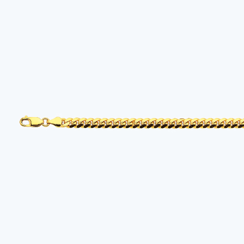 10K 6MM YELLOW GOLD SOLID MIAMI CUBAN 20" CHAIN NECKLACE (AVAILABLE IN LENGTHS 7" - 30")