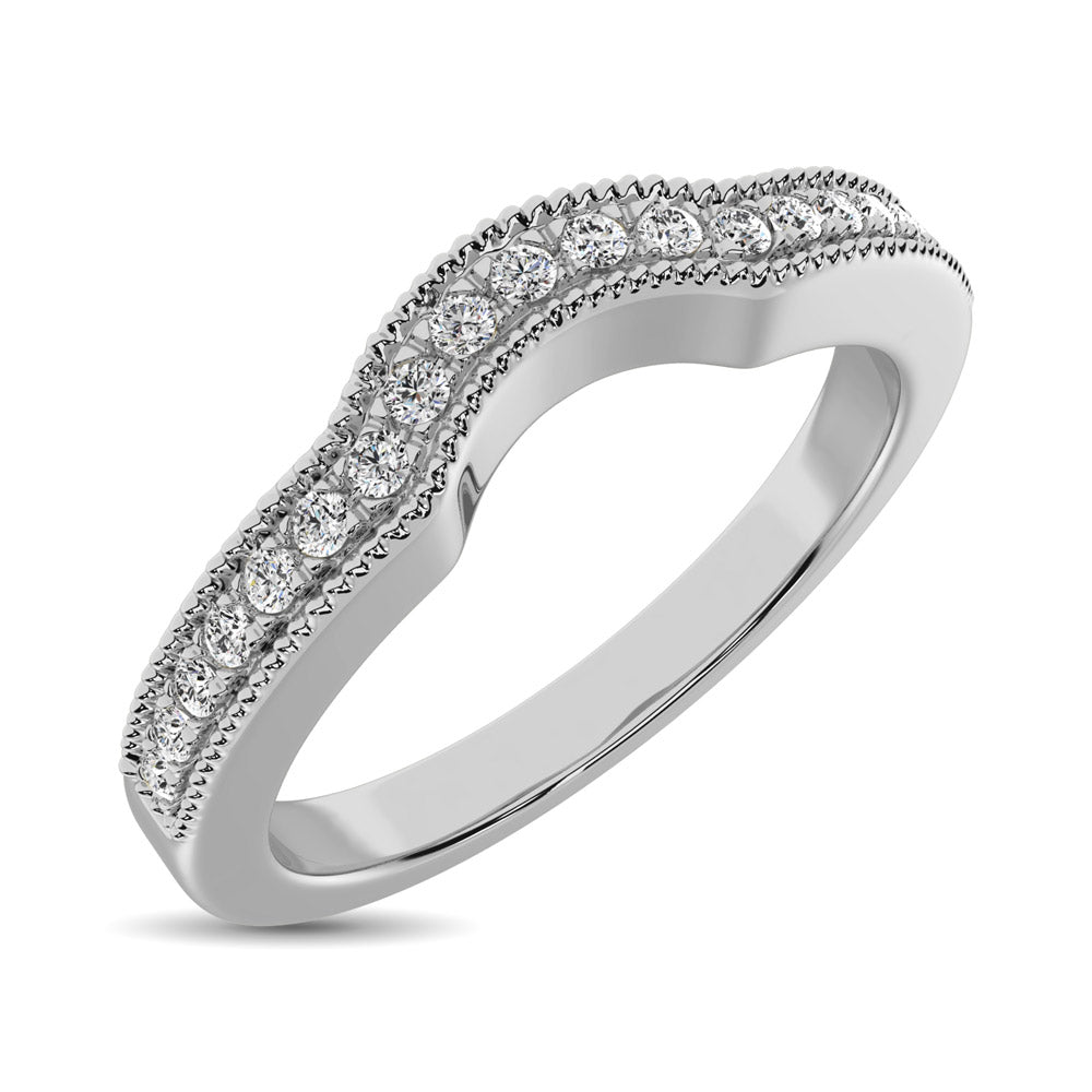 14K White Gold 1/6 Ct.tw Diamond Anniversary Band