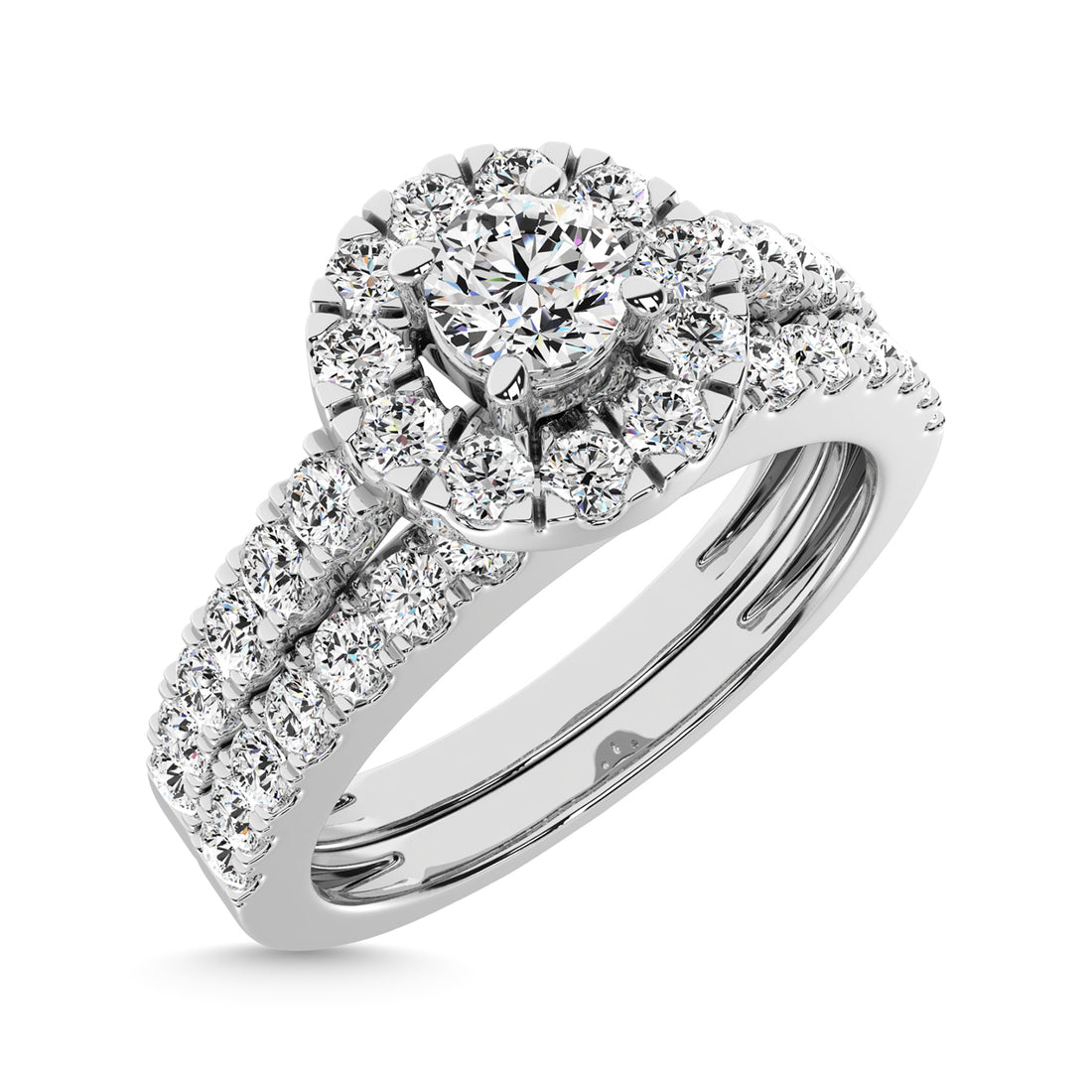 10K White Gold 1 Ct.Tw. Diamond Fashion Ring