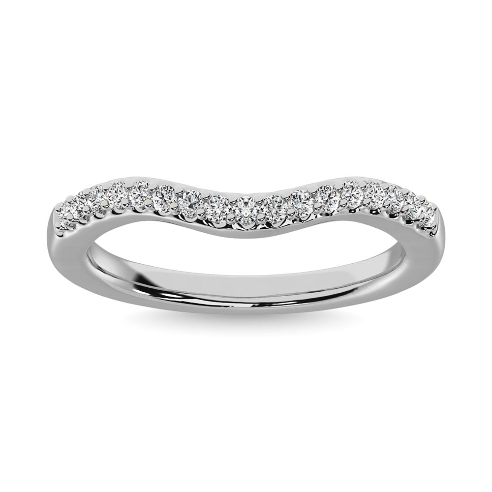 14K White Gold 1/6 Ct.Tw. Diamond Anniversary Band