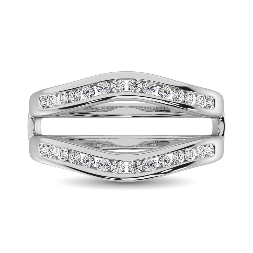 Diamond 1/2 Ct.Tw. Guard Ring in 10K White Gold